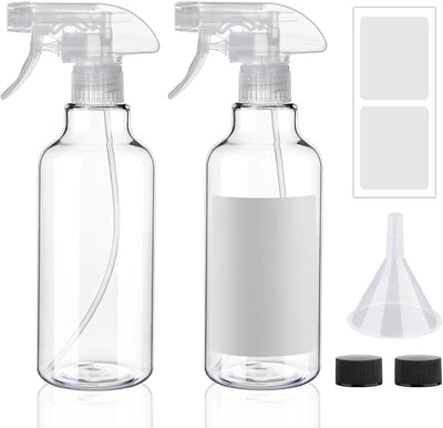 2 Botellas pulverizador plástico 12oz ajustables chorros