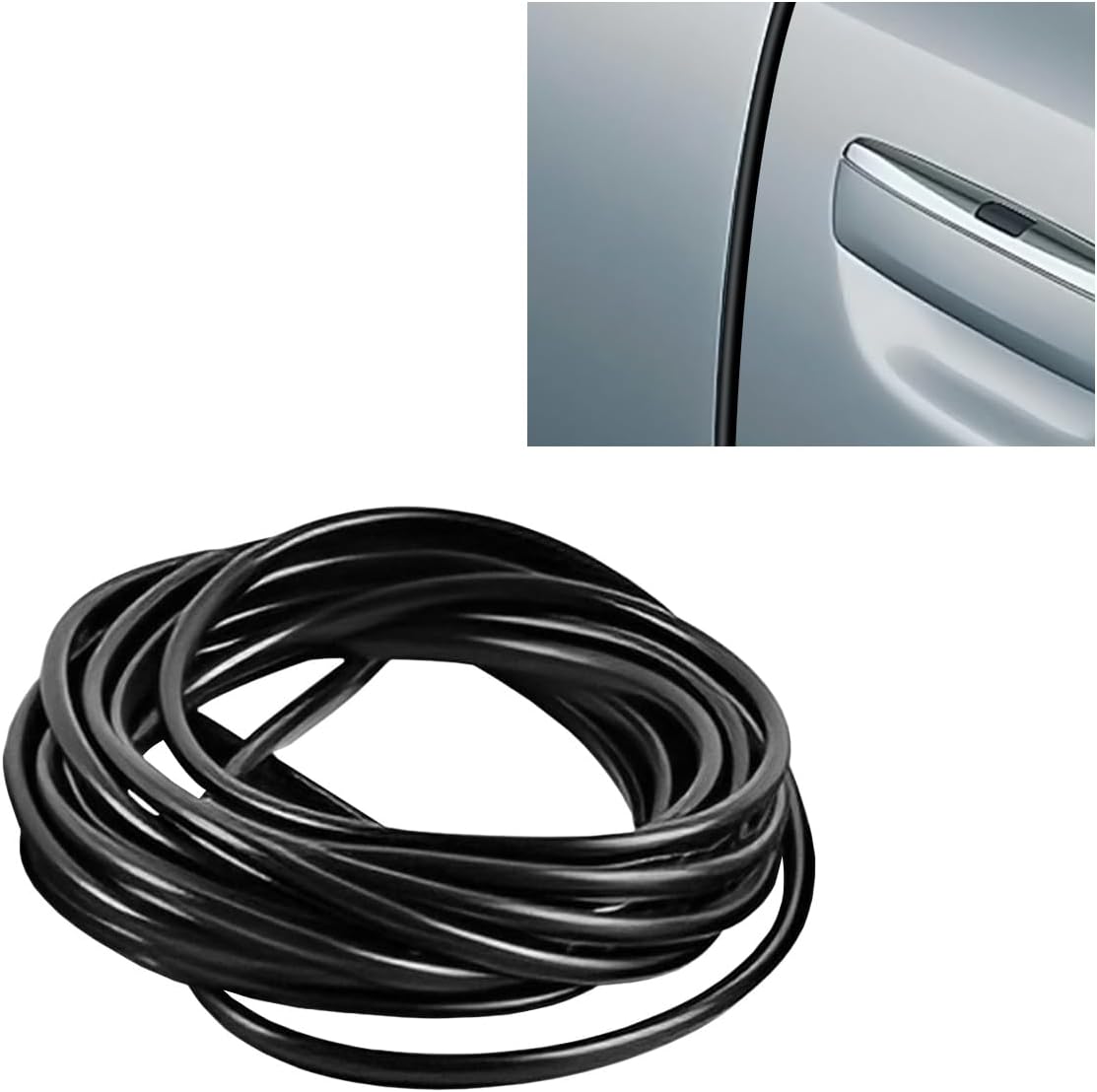 Protector borde puerta auto 16ft anticolisión negro
