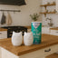 Set salero pimentero cerámica búho blanco decoración cocina