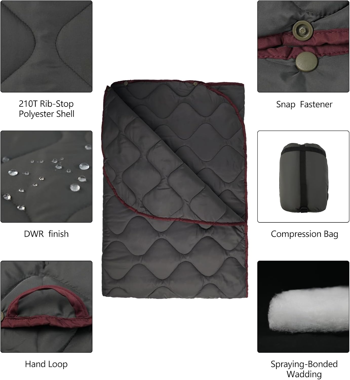 Poncho camuflaje con manta y bolsa transporte