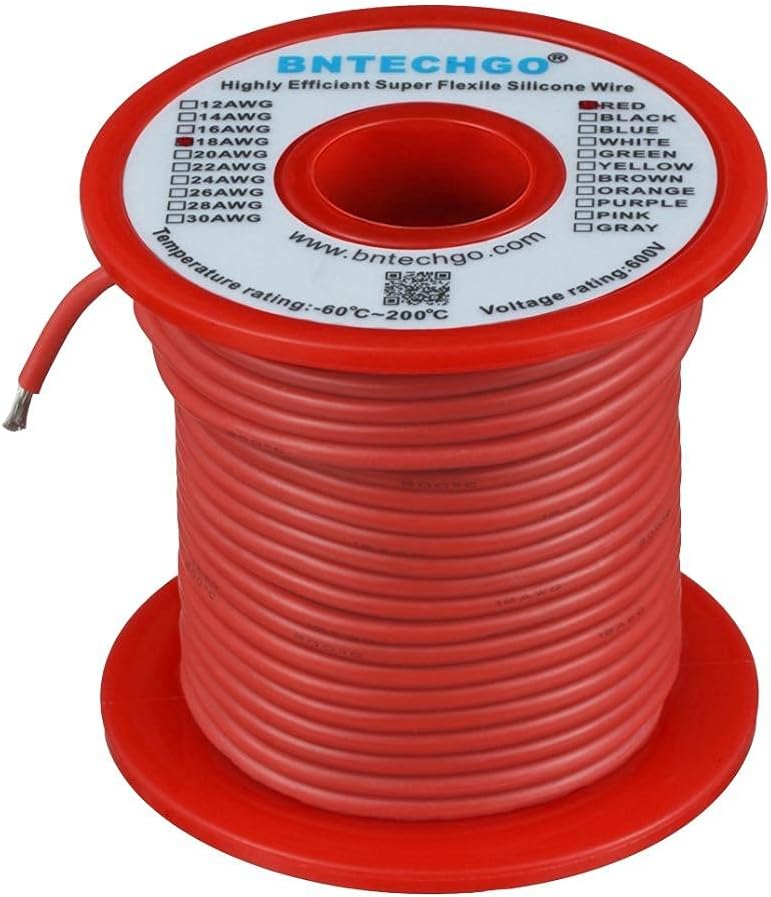 18 Alambres Silicona Resistente Alta Temperatura 18 AWG