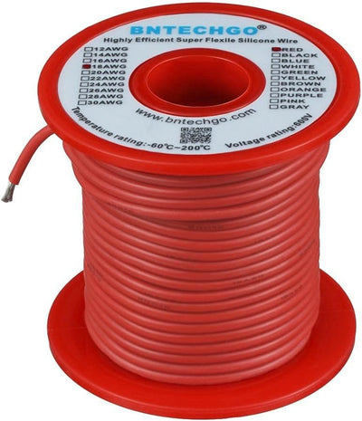 18 Alambres Silicona Resistente Alta Temperatura 18 AWG
