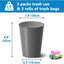Basurero baño 3 cubos 1.8gal plástico redondo