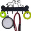 Soporte pared correa perro 6 ganchos metal