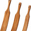 Set 3 Estropajos Madera Teca Espátula Pan Hornear