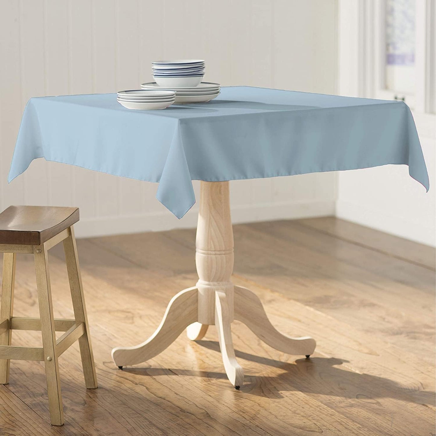 Mantel cuadrado poliéster 58x58pulg azul claro