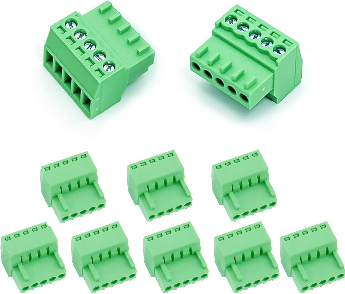 10 Conectores Bloque 5 Polos 0.100pulg 26-18 AWG Macho