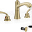 Grifo baño 8pulg latón antiguo 3 agujeros boquilla ancha