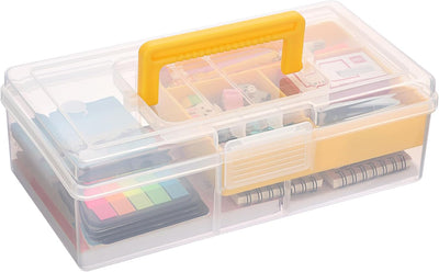 Caja plástico con divisores removibles arte manualidades