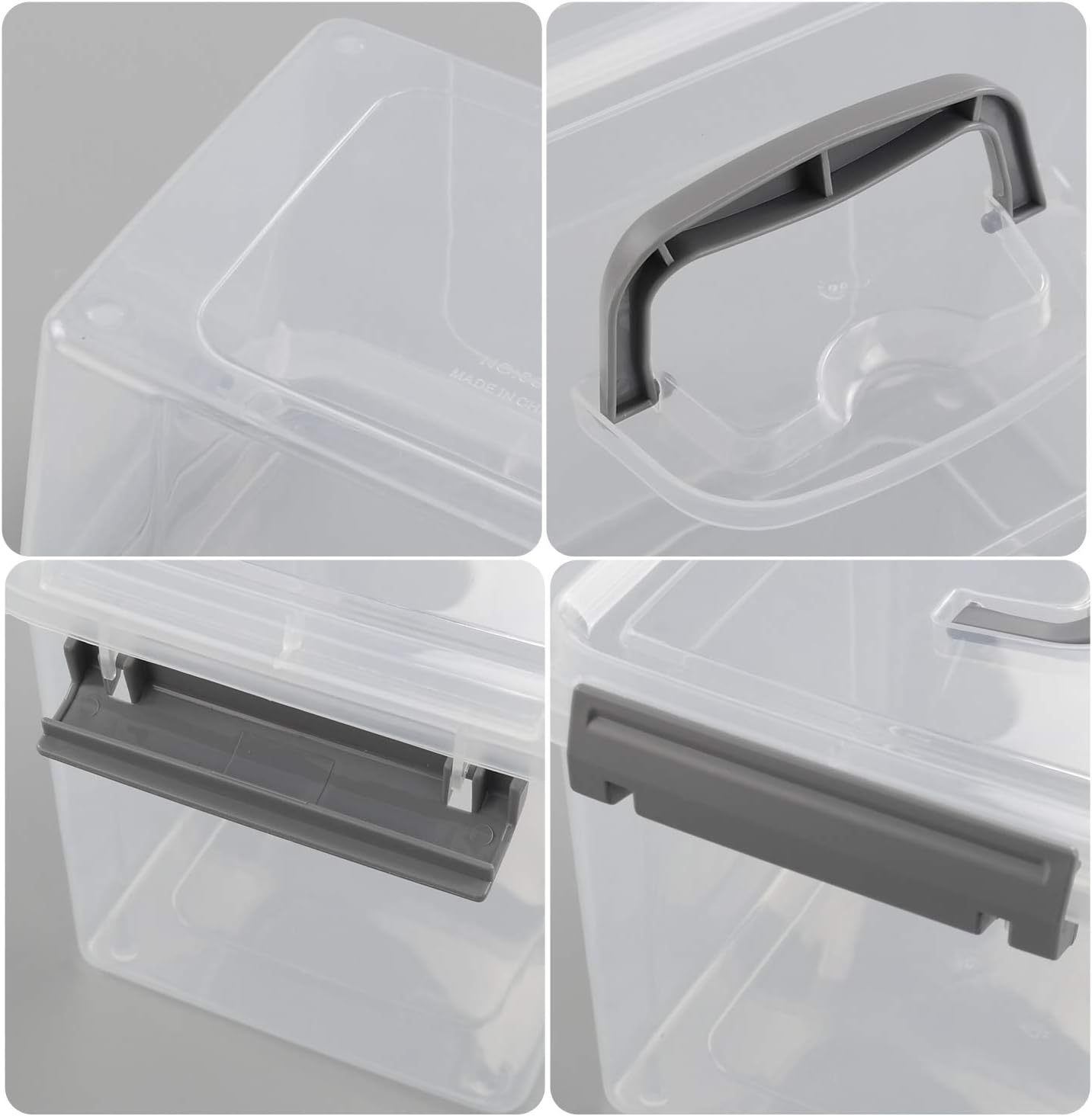 Caja almacenamiento 5qt con tapa 6 pzas plástico
