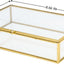 Caja vidrio vintage bisagras transparente para joyas