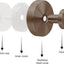Ganchos ventosa ducha bronce acero inox 2 pzas