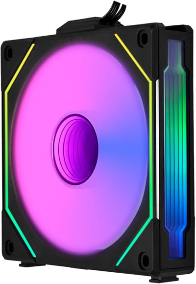 Ventilador ARGB 47.24pulg diseño margarita espejo negro