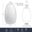 Lámpara colgante cristal ovalada 4.72" para comedor cocina