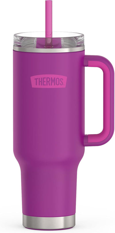 Taza acero inox 40oz ciruela aislada con tapa y bloqueo
