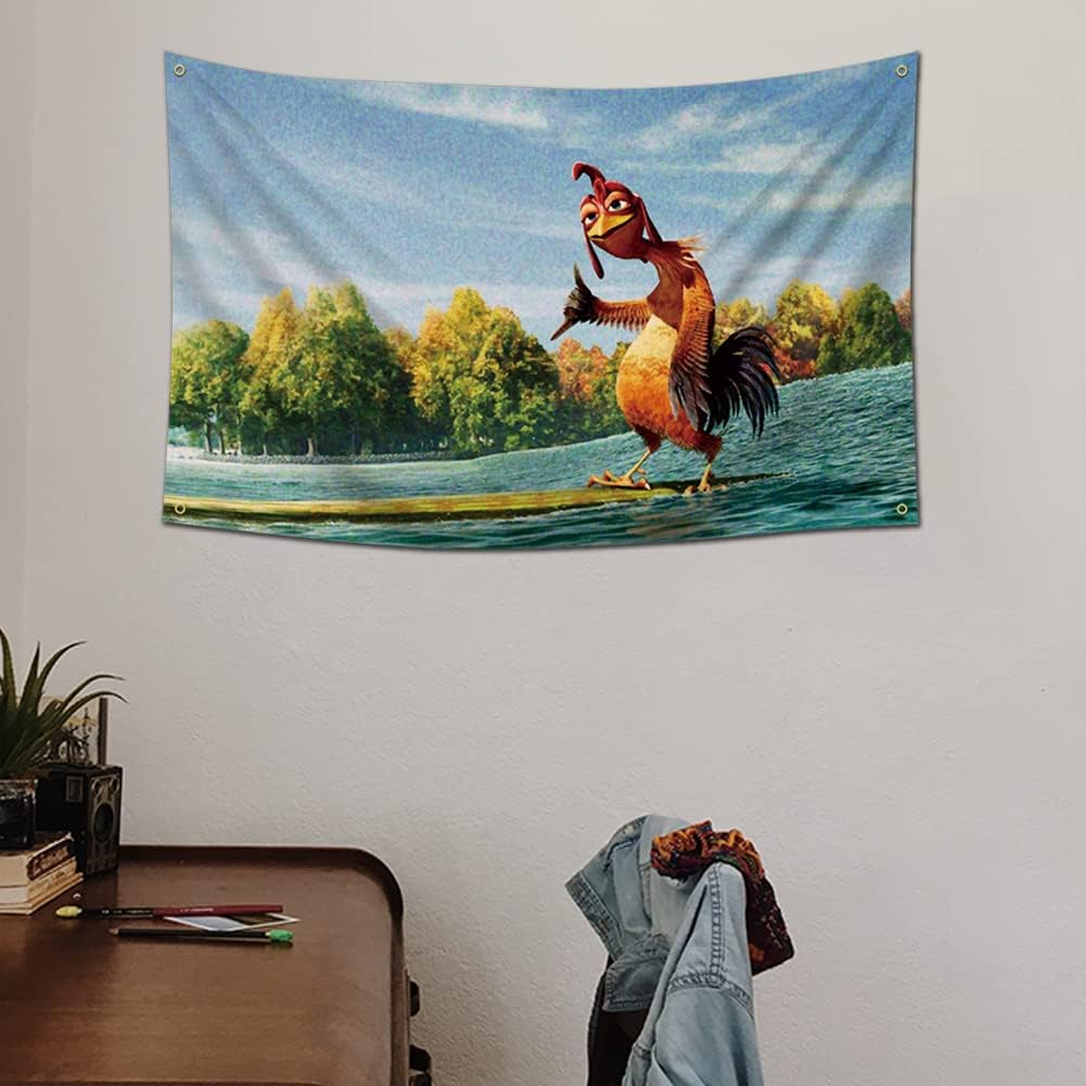 Bandera pollo 3x5ft con ojales latón decoración dormitorio