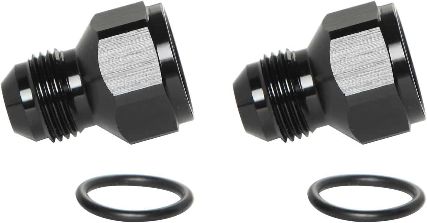 Adaptador llamarada 12AN a 10AN Aluminio Negro set 2