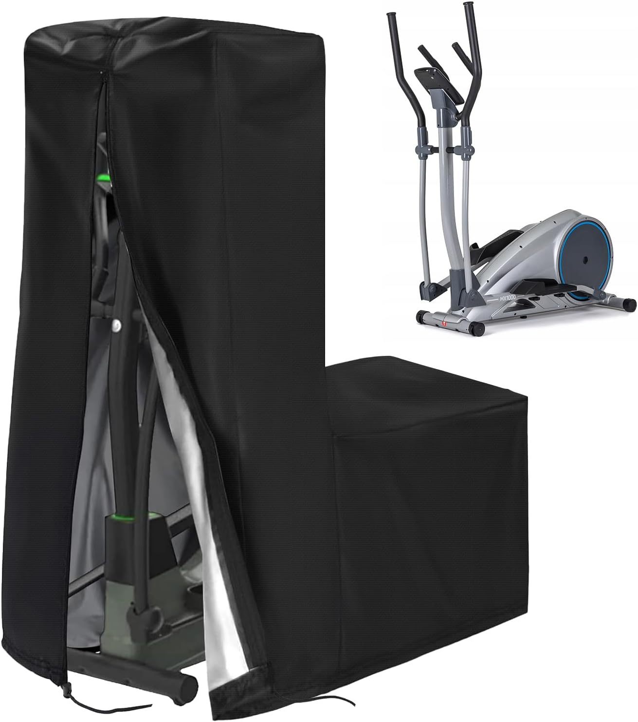 Cubierta elíptica para máquina fitness impermeable negro