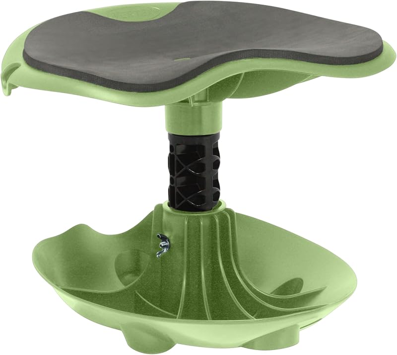 Taburete jardín con asiento almohadillado base mecedora