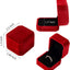 Caja terciopelo 2 Pzas anillo pendientes regalo rojo vino