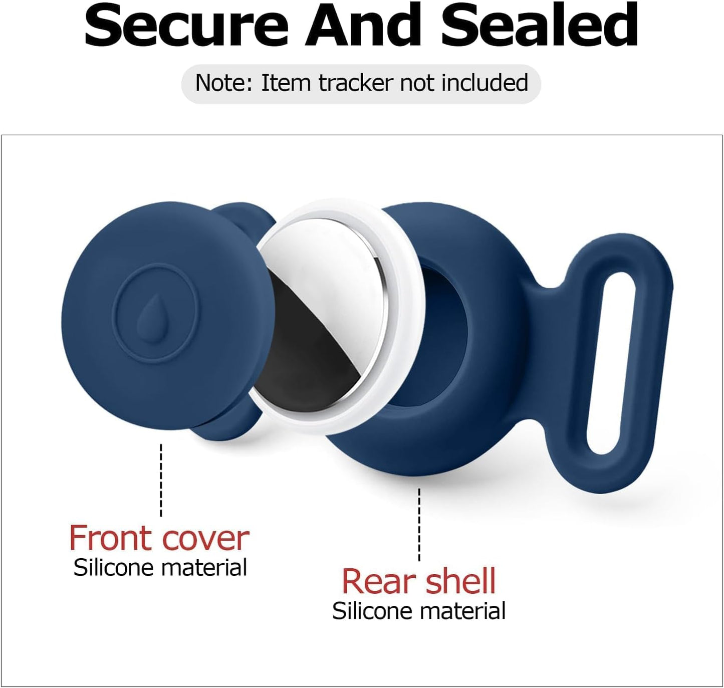 Soporte collar perro funda silicona impermeable verde