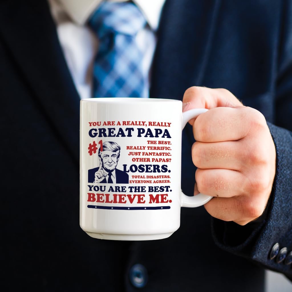 Taza cerámica divertida para papá 15oz regalo navidad