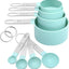 Juego tazas y cucharas medidoras anidables acero inox