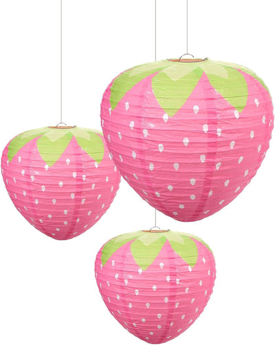 3 Linternas 3D Fresa 8x12pulg Decoración Fiesta Boda Jardín