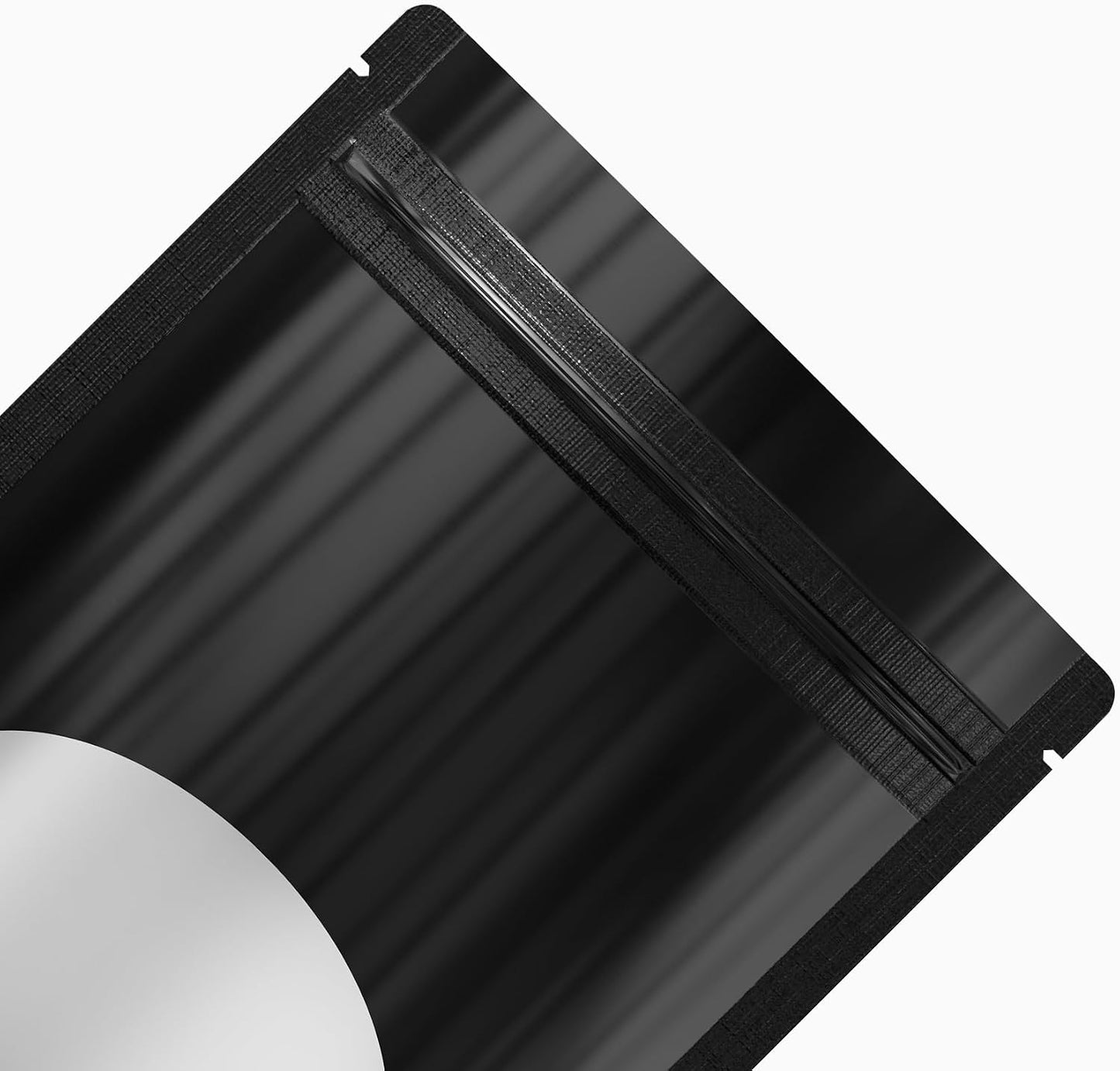 Bolsa doble cara brillante con ventana 3.5x5.5" negro
