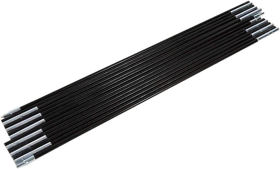 2 Set Postes Lona Plegables 7 Secciones Fibra Vidrio