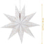 6 Linternas Papel Estrella 9 Puntas Colgantes Blanco