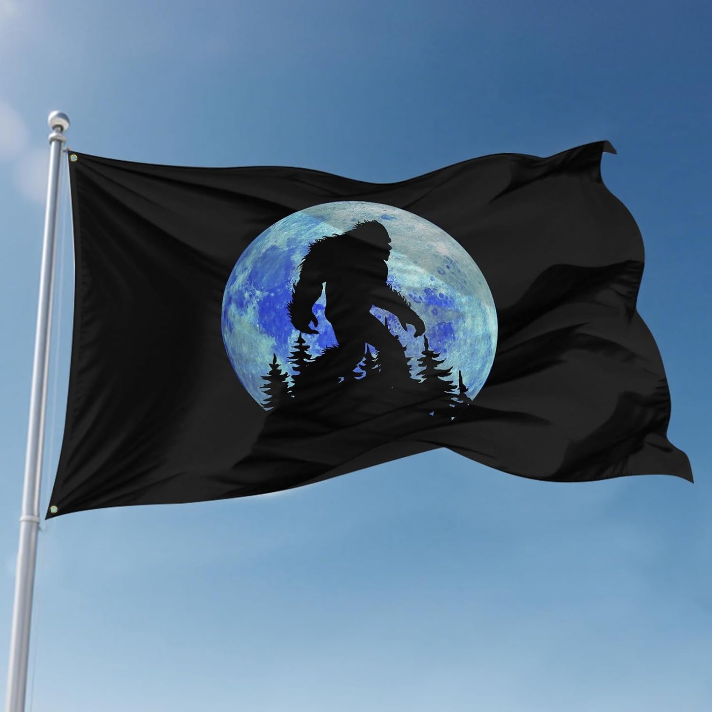 Bandera Sasquatch 3x5pies tela poliéster doble cara