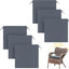6 Pzas Cojines Silla Exterior 17x17pulg Resistentes UV