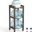 Soporte jarra agua 5gal madera natural 4 ruedas