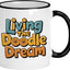 Taza Goldendoodle 11oz para mamás y papás con garabatos