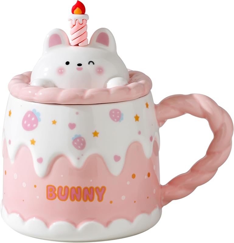 Taza cerámica conejo regalo cumpleaños mujer niña