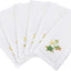 Servilletas bordadas hojas otoño hechas a mano set 6