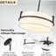 Candelabro negro 19.7pulg 5 luces lino comedor