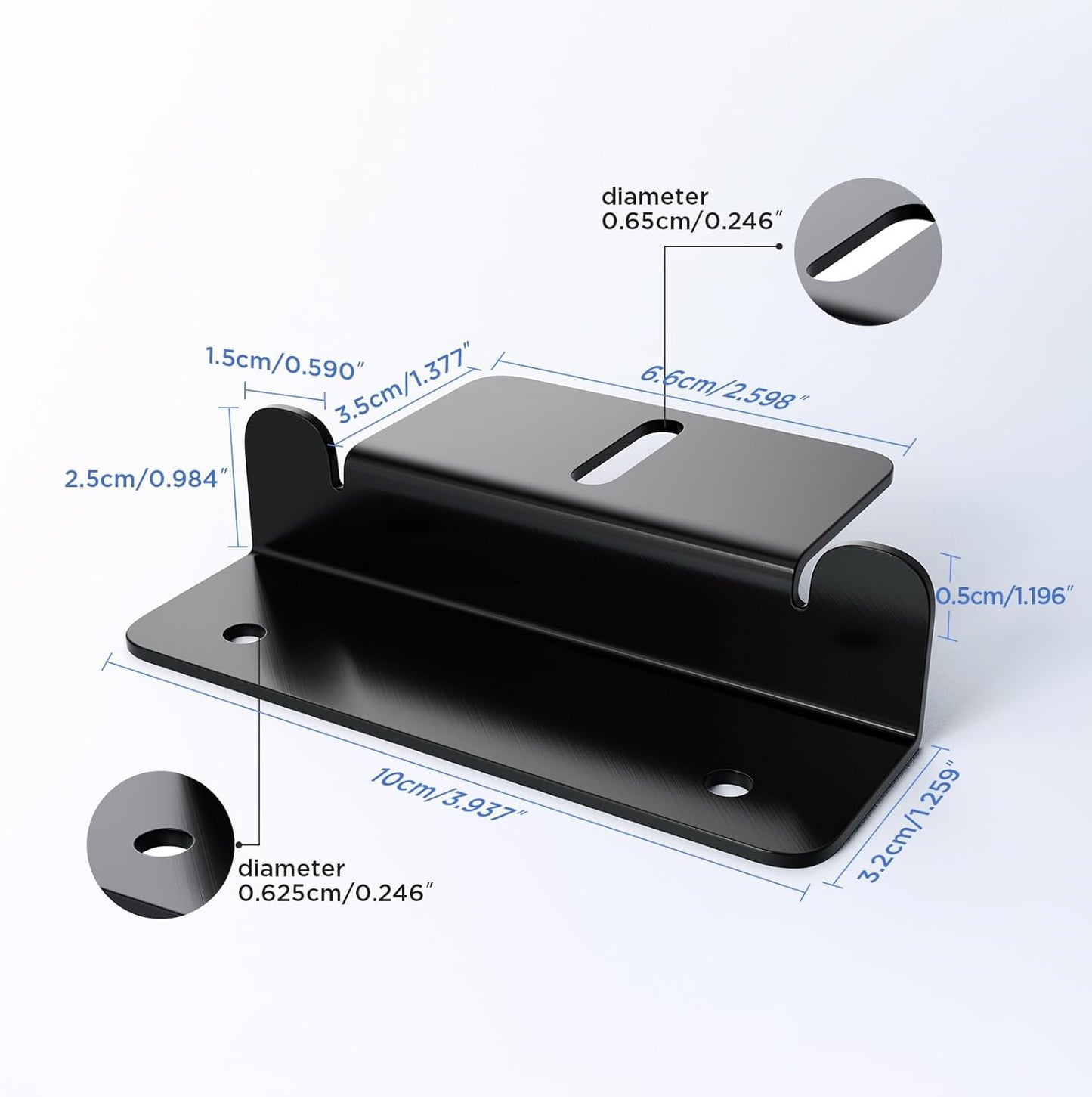Soportes Z aluminio negro para paneles solares RV barco