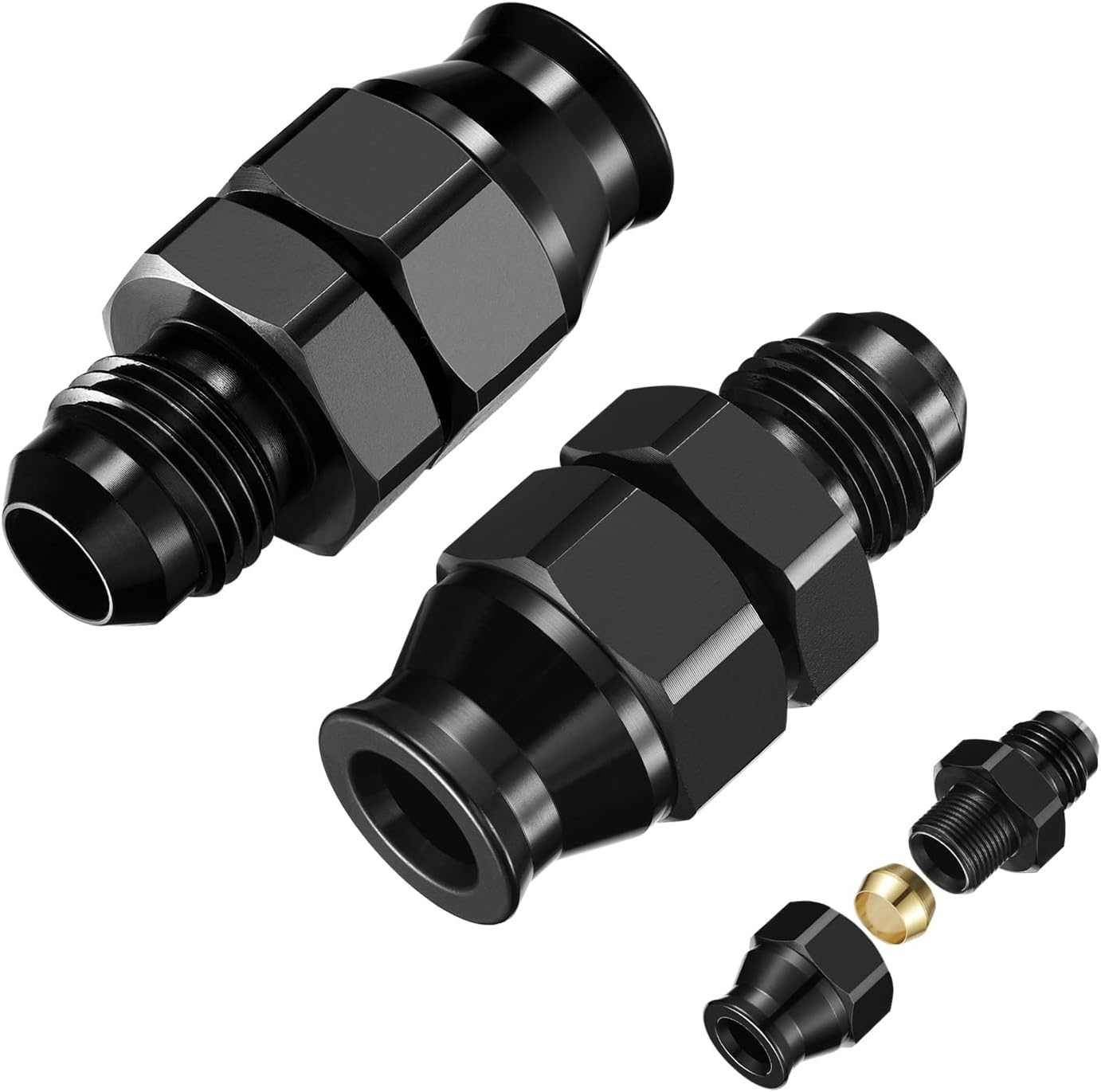 Adaptador 6AN macho 5/16" aluminio 2 pzas
