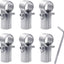 6 Juegos Abrazaderas T Acero Inox Plata 1pulg