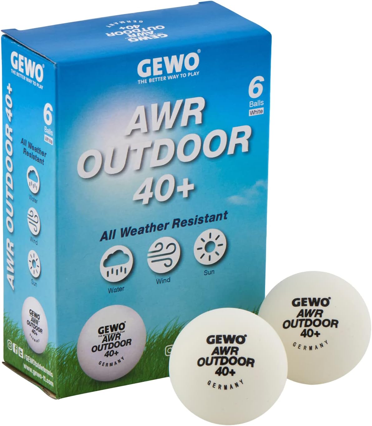 6 Pzas Pelotas Ping Pong 40mm Plástico Resistente Agua
