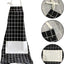 Delantal algodón con bolsillo set 2 cuadros negros