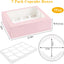 Cajas para magdalenas y cupcakes con ventana Moretoes rosa
