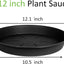 2 Pzas Platillo Plástico Negro 12" para Macetas