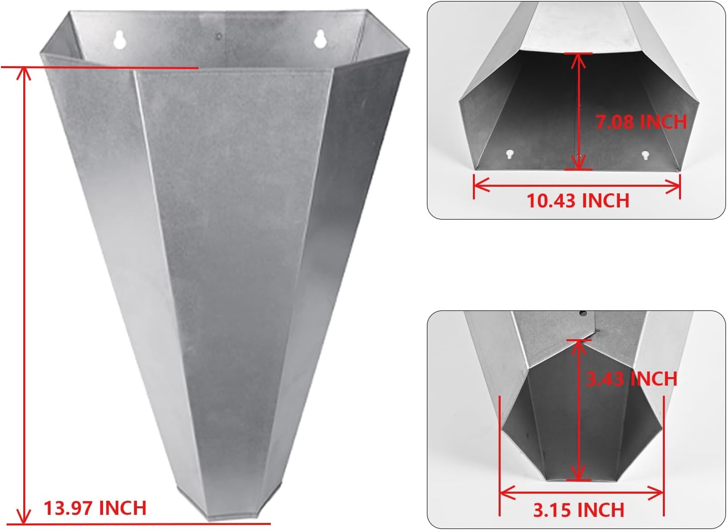 Cono de pollo acero galvanizado 8 lb para engorde y asado