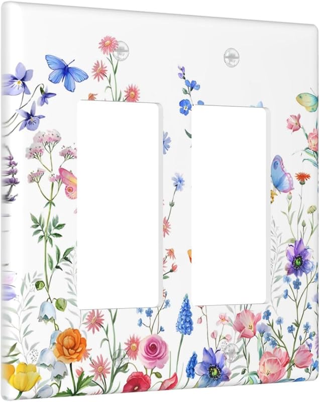 Placa pared mariposas flores bohemio 4.5x4.5pulg