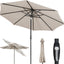 Parasol mesa exterior giro automático palo resistente