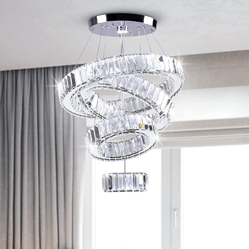 Candelabro LED acero inox 4 anillos ajustables 5.9-17.7"