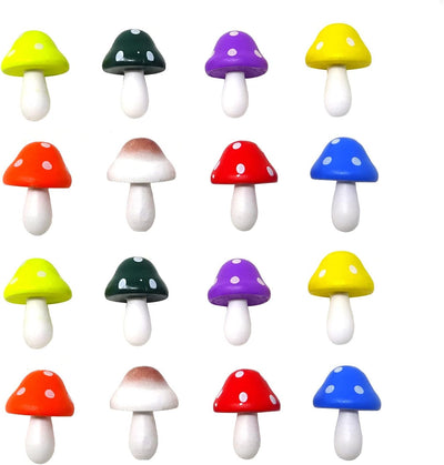 24 figuras madera hongos para jardín hadas suculentas decoración